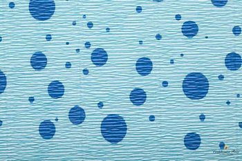 Crepe Paper roll 180 gram - 605/1 BLUE BUBBLE PRINT