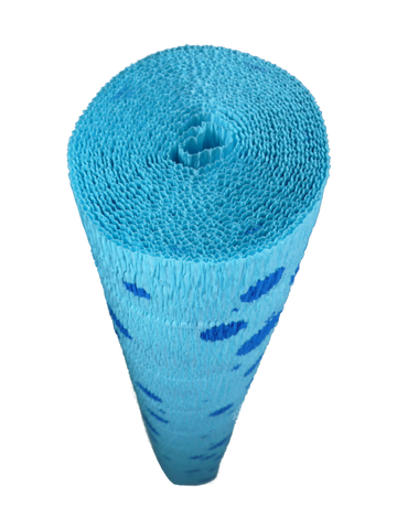 Crepe Paper roll 180 gram - 605/1 BLUE BUBBLE PRINT